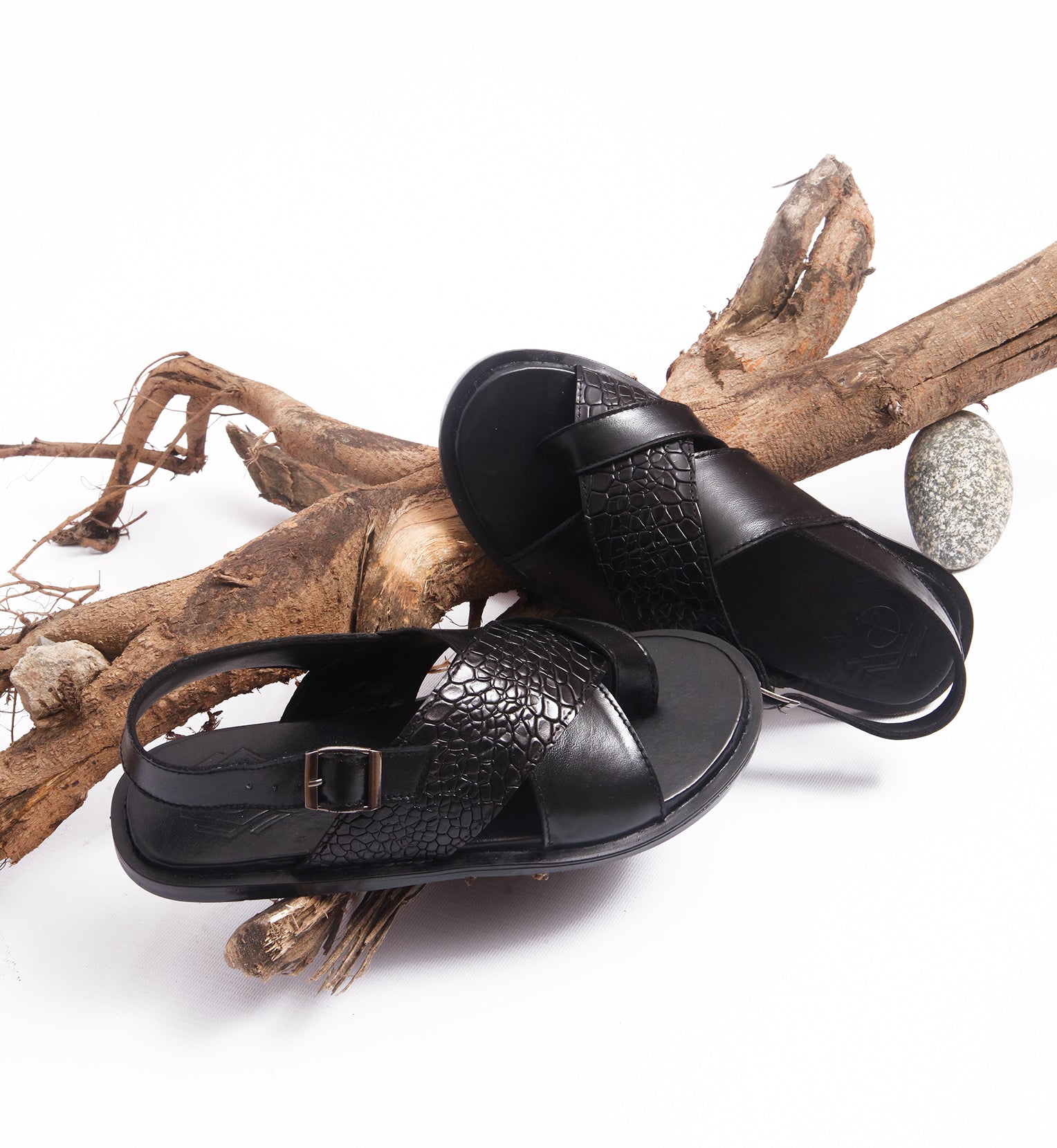 BLACK 'X' CROCS - MEN SANDAL