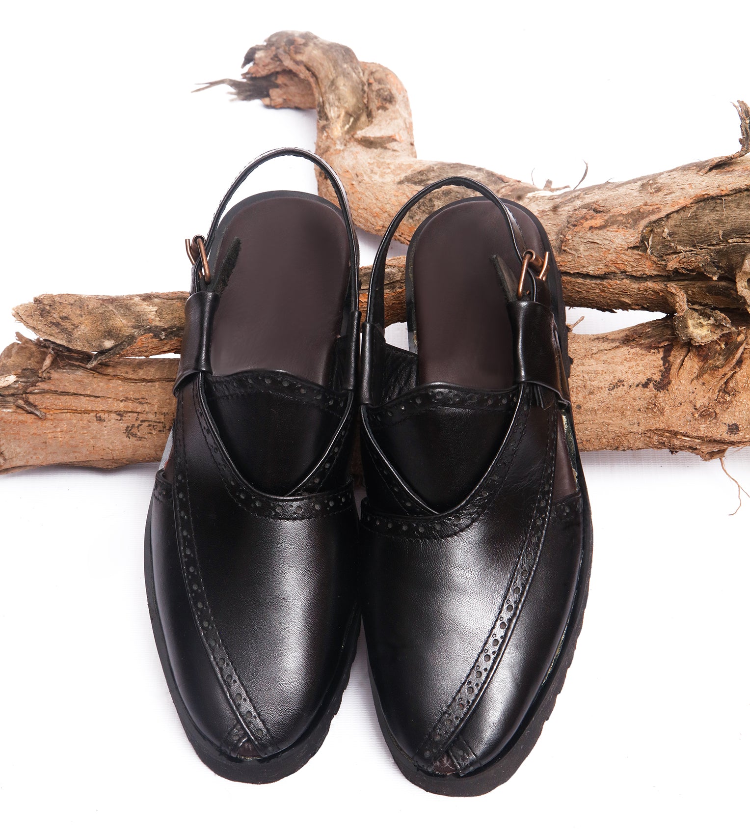 BLACK BROGUE PESHAWARI - MEN